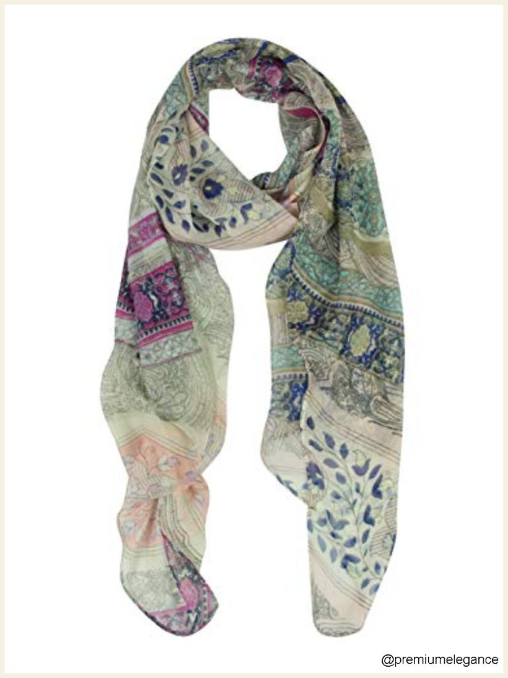 Long Chiffon Sheer Scarf Lightweight Women's Fashion Wrap